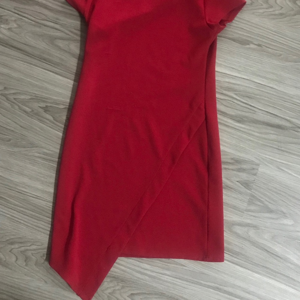 Red mini dress